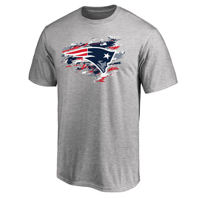 Men's New England Patriots NFL Pro Line Heathered Gray True Color T-Shirt Men's New England Patriots NFL Pro Line Heathered Gray True Color T-Shirt