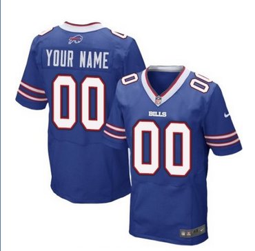 Men's Nike Buffalo Bills Customized Elite Royal Blue Team Color NFL Jersey