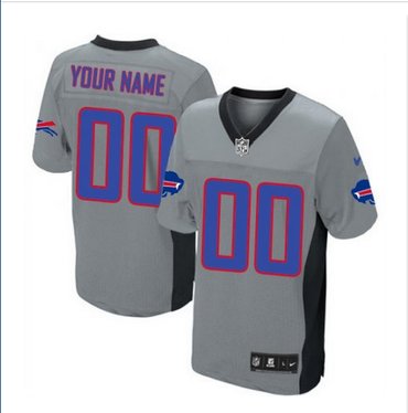 Men's Nike Buffalo Bills Customized Limited Grey Shadow NFL Jersey