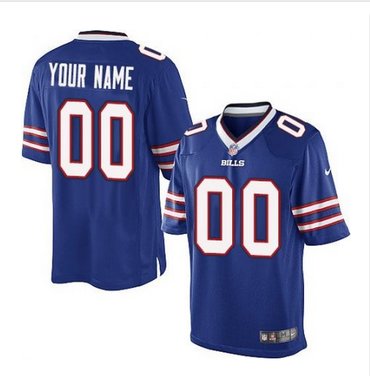 Men's Nike Buffalo Bills Customized Limited Royal Blue Team Color NFL Jersey