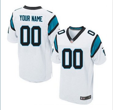 Men's Nike Carolina Panthers Customized Elite White NFL Jersey