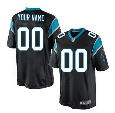 Men's Nike Carolina Panthers Customized Limited Black Team Color NFL Jersey