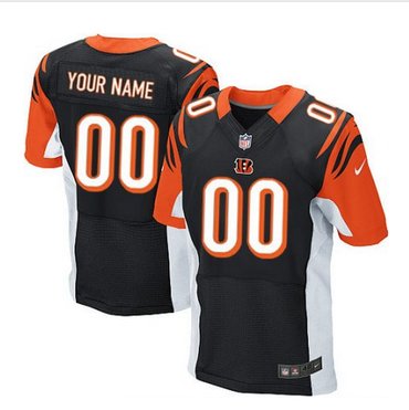 Men's Nike Cincinnati Bengals Customized Elite Black Team Color NFL Jersey