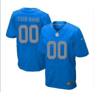 Men's Nike Detroit Lions Customized Elite Blue Alternate NFL Jersey