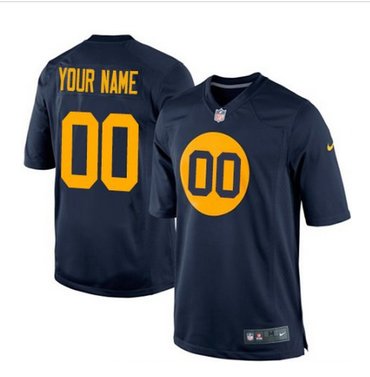 Men's Nike Green Bay Packers Customized Limited Navy Blue Alternate NFL Jersey Men's Nike Green Bay Packers Customized Limited Navy Blue Alternate NFL Jersey