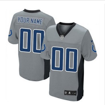 Men's Nike Indianapolis Colts Customized Limited Grey Shadow NFL Jersey