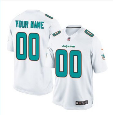 Men's Nike Miami Dolphins Customized Limited White NFL Jersey