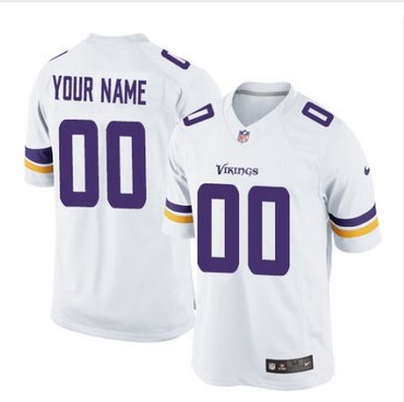 Men's Nike Minnesota Vikings Customized Limited White NFL Jersey