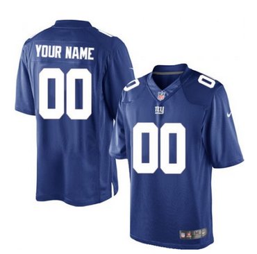 Men's Nike New York Giants Customized Limited Royal Blue Team Color NFL Jersey