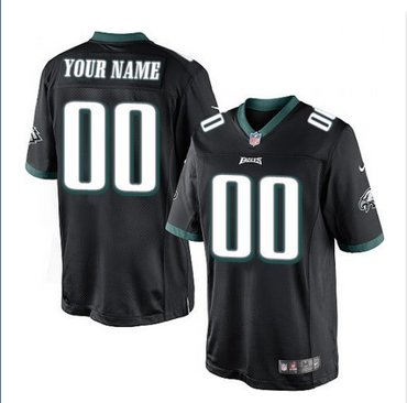 Men's Nike Philadelphia Eagles Customized Limited Black Alternate NFL Jersey
