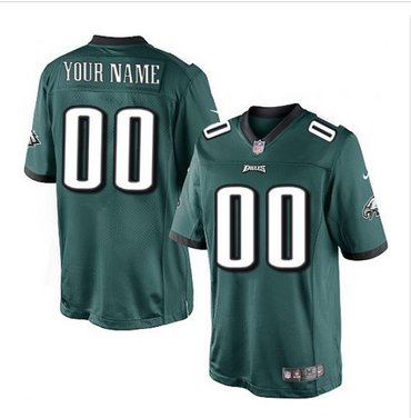 Men's Nike Philadelphia Eagles Customized Limited Midnight Green Team Color NFL Jersey