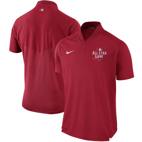 Men's Nike Red 2018 MLB All-Star Game Authentic Collection Elite Performance Polo