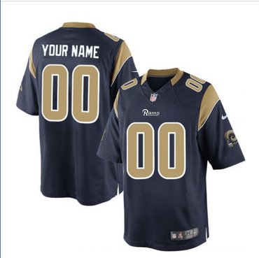 Men's Nike Los Angeles Rams Customized Limited Navy Blue Team Color NFL Jersey