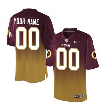 Men's Nike Washington Redskins Customized Elite RedGold Fadeaway NFL Jersey