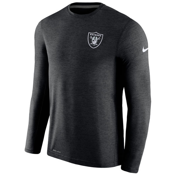 Men's Oakland Raiders Nike Black Coaches Long Sleeve Performance T-Shirt Men's Oakland Raiders Nike Black Coaches Long Sleeve Performance T-Shirt