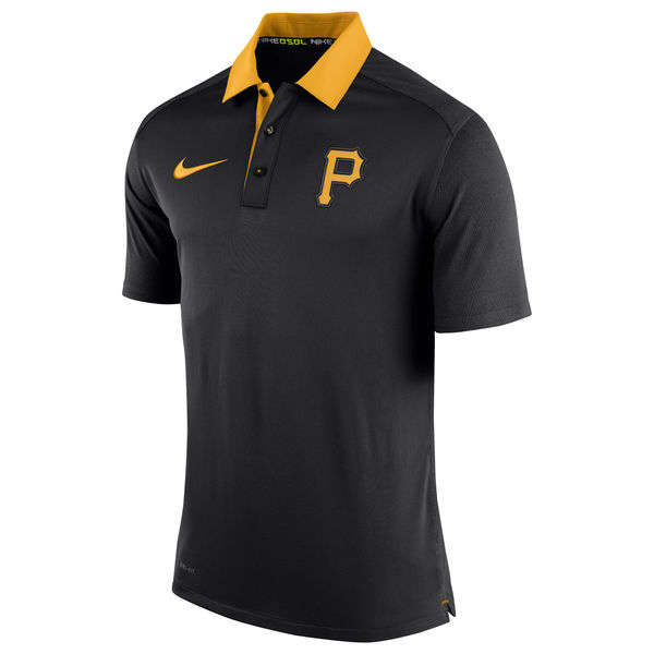 Men's Pittsburgh Pirates Nike Black Authentic Collection Dri-FIT Elite Polo Men's Pittsburgh Pirates Nike Black Authentic Collection Dri-FIT Elite Polo