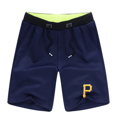 Men's Pittsburgh Pirates Team Logo Navy Baseball Shorts Men's Pittsburgh Pirates Team Logo Navy Baseball Shorts