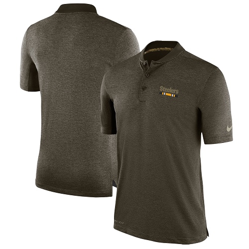 Men's Pittsburgh Steelers Nike Olive Salute to Service Sideline Polo T-Shirt Men's Pittsburgh Steelers Nike Olive Salute to Service Sideline Polo T-Shirt