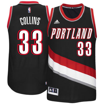 Men's Portland Trail Blazers Zach Collins adidas Black 2017 NBA Draft #1 Pick Replica Jersey