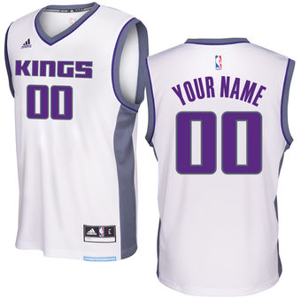 Men's Sacramento Kings adidas White 2016 - 17 Custom Replica Home Jersey