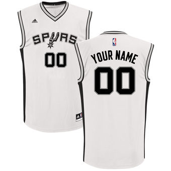 Men's San Antonio Spurs adidas White Custom Home Replica Jersey