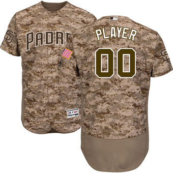Men's San Diego Padres Majestic Camo Alternate FlexBase Authentic Collection Custom Jersey