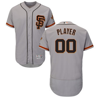 Men's San Francisco Giants Majestic Alternate Gray FlexBase Authentic Collection Custom Jersey