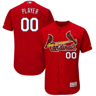 Men's St. Louis Cardinals Majestic Fashion Scarlet FlexBase Authentic Collection Custom Jersey