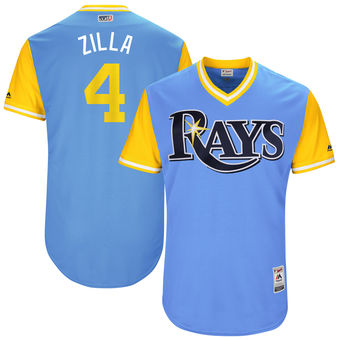 Men's Tampa Bay Rays Blake Snell Zilla Majestic Light Blue 2017 Players Weekend Authentic Jersey Men's Tampa Bay Rays Blake Snell Zilla Majestic Light Blue 2017 Players Weekend Authentic Jersey