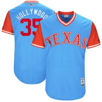 Men's Texas Rangers Cole Hamels Hollywood Majestic Light Blue 2017 Players Weekend Authentic Jersey Men's Texas Rangers Cole Hamels Hollywood Majestic Light Blue 2017 Players Weekend Authentic Jersey