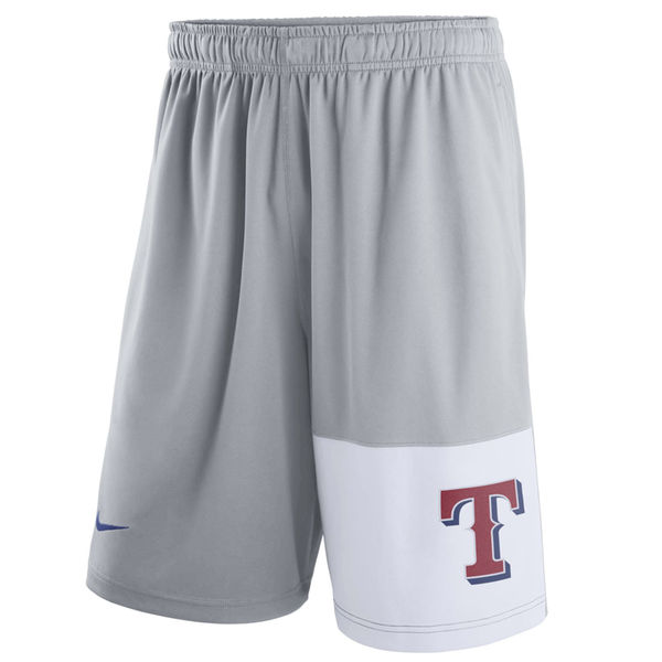 Men's Texas Rangers Nike Gray Dry Fly Shorts Men's Texas Rangers Nike Gray Dry Fly Shorts
