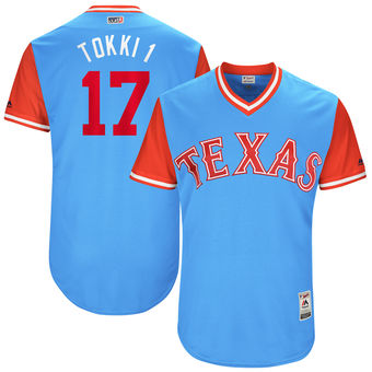 Men's Texas Rangers Shin-Soo Choo Tokki 1 Majestic Light Blue 2017 Players Weekend Authentic Jersey Men's Texas Rangers Shin-Soo Choo Tokki 1 Majestic Light Blue 2017 Players Weekend Authentic Jersey