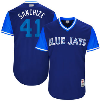 Men's Toronto Blue Jays Aaron Sanchez Sanchize Majestic Royal 2017 Players Weekend Authentic Jersey Men's Toronto Blue Jays Aaron Sanchez Sanchize Majestic Royal 2017 Players Weekend Authentic Jersey