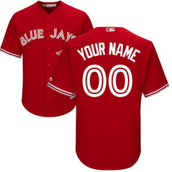 Men's Toronto Blue Jays Majestic Scarlet 2017 Cool Base Replica Customized Jersey