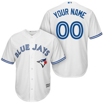 Men's Toronto Blue Jays Majestic Scarlet 2017 Cool Base Replica white Customized Jersey