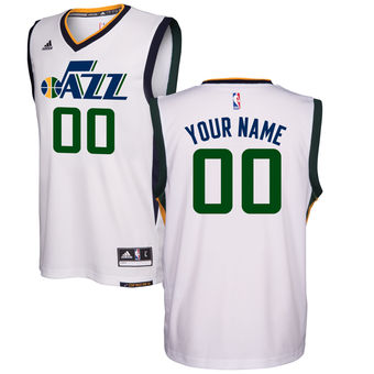Men's Utah Jazz adidas White Home Replica Custom Jersey