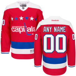 Men's Washington Capitals Reebok Red Premier Alternate Custom Jersey Men's Washington Capitals Reebok Red Premier Alternate Custom Jersey