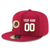 Men's Washington Redskins  Burgundy Custom On-Field 59FIFTY Structured  Hat