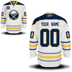 Mens Buffalo Sabres Reebok White EDGE Authentic Custom Road Jersey