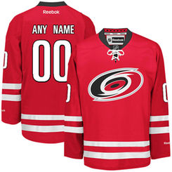Mens Carolina Hurricanes Red Reebok EDGE Authentic Custom Home Jersey
