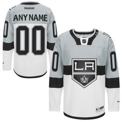 Mens Los Angeles Kings Reebok White Gray 2015 Stadium Series Custom Premier Jersey