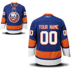 Mens New York Islanders Royal Blue Reebok EDGE Authentic Custom Home Jersey