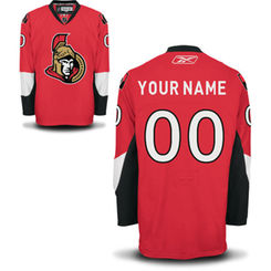 Mens Ottawa Senators Red Reebok EDGE Authentic Custom Home Jersey