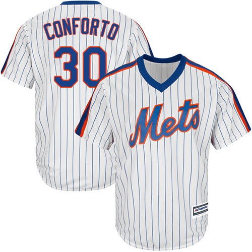 Mets #30 Michael Conforto White(Blue Strip) Alternate Cool Base Stitched Youth MLB Jersey Mets #30 Michael Conforto White(Blue Strip) Alternate Cool Base Stitched Youth MLB Jersey