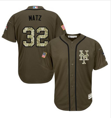 Mets #32 Steven Matz Green Salute to Service Stitched MLB Jersey