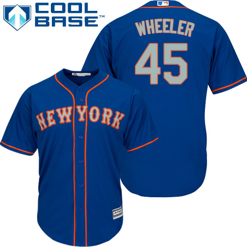 Mets #45 Zack Wheeler Blue(Grey NO.) Cool Base Stitched Youth MLB Jersey Mets #45 Zack Wheeler Blue(Grey NO.) Cool Base Stitched Youth MLB Jersey