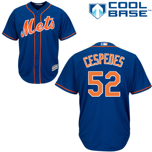 Mets #52 Yoenis Cespedes Blue Cool Base Stitched Youth MLB Jersey Mets #52 Yoenis Cespedes Blue Cool Base Stitched Youth MLB Jersey