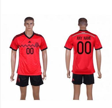 Mexico Personalized Red Away Soccer Country Jersey