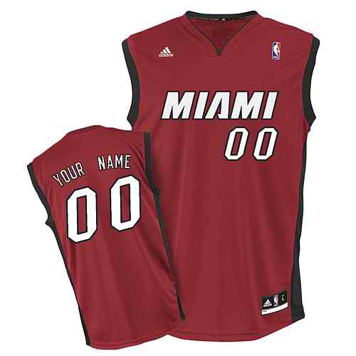 Miami Heat Youth Custom Red Jersey