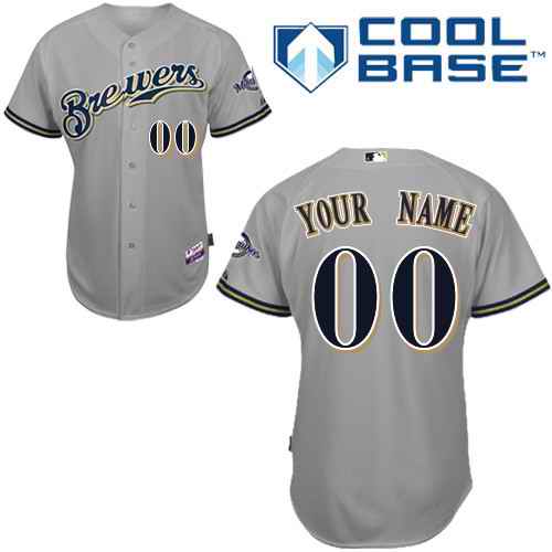 Milwaukee Brewers Grey Man Custom Jerseys